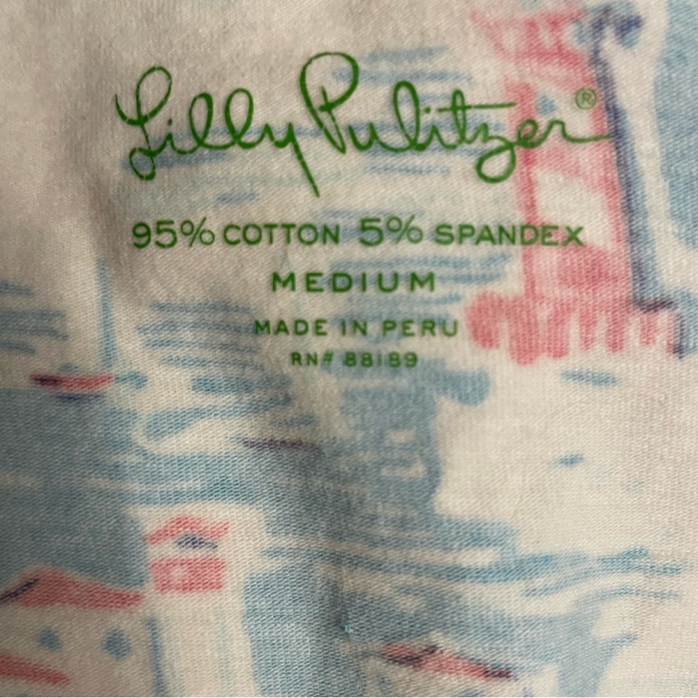 Lilly Pulitzer White, Blue and Pink lighthouse Tank Top - Picture 3 of 8